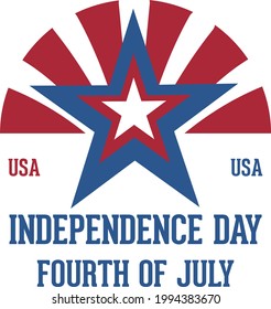 DÍA DE LA INDEPENDENCIA DISEÑO DEL VECTOR STAR DE ESTADOS UNIDOS