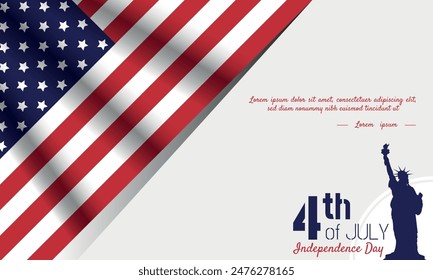 Independence Day of USA template. 4th of July