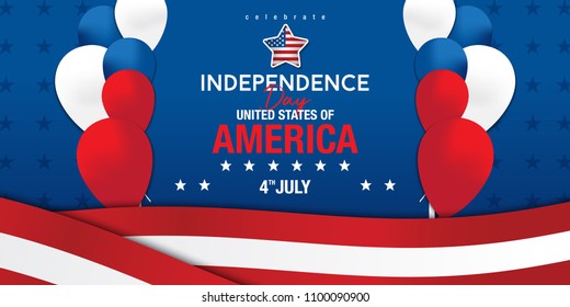 Independence Day USA . United States of America for Poster , Banner Design