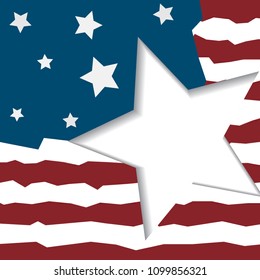 Independence Day of USA vector background.