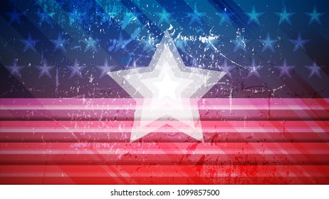 Independence Day of USA vector background.