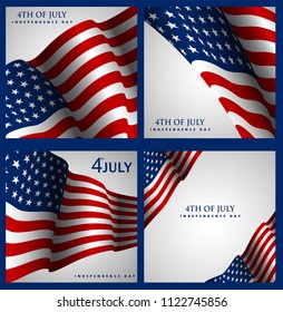 Independence Day of the USA Vector Background. Fourth of July Illustration. Banner, Greeting Card, Invitation or Holiday Poster.