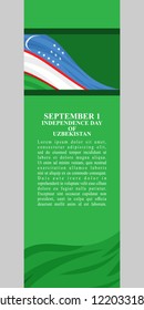 Independence Day of Uzbekistan vector illustration. Suitable for greeting card, poster and banner.