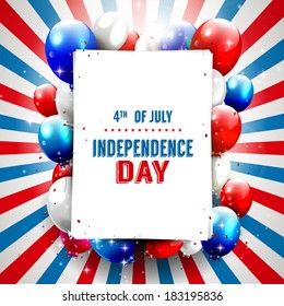 Independence day - vector background with copy-space 
