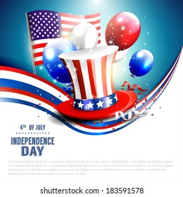 Independence day - vector background with copy-space 