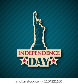 Independence day vector background. NYC, USA symbol, 4th of July. 