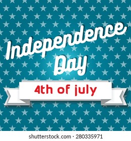 Independence Day vector banner on star background