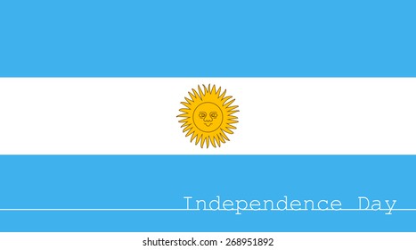 Independence Day. Vector. Icon. Image. Flag of Argentina