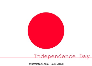 Independence Day. Vector. Icon. Image. Flag of Japan