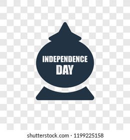 Independence day vector icon isolated on transparent background, Independence day transparency logo concept
