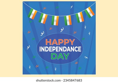 Independence day vector illustration graphics post