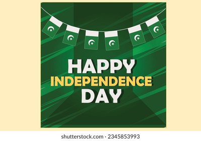 Publicación de gráficos de ilustraciones vectoriales del día de la independencia