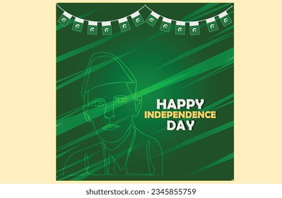 Independence day vector illustration graphics post
