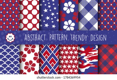 Independence Day Vector Patterns set for business, scrapbook, decoration, and creativity.