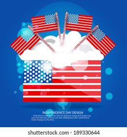 Independence day vector template design