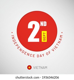 Independence day in Vietnam celebration on 2nd September, Artistic typographic background for social media website promotion
