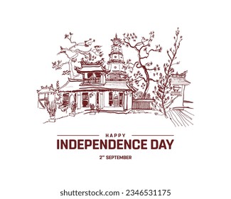 Independence day Vietnam, Vietnam flag, Vietnam, 2nd September, 2 September, National Day, Independence day, National Flag, Vector illustration, Eps, Typographic design, Vector Typography Eps Icon