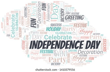 Independence Day Word Cloud. Wordcloud Made With Text.