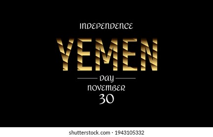 independence day of Yemen. Suitable for greeting card, poster and banner.