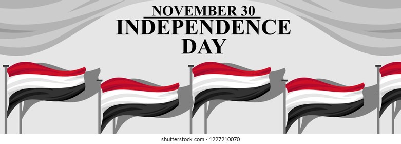 Independence Day of Yemen vector illustration. Suitable for greeting card, poster and banner.