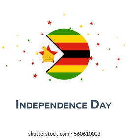 Independence day of Zimbabwe. Patriotic Banner. Vector illustration