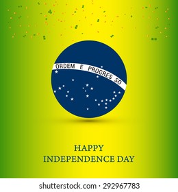Independence Day.Flag of Brazil vector illustration.