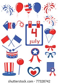 Independence Day,set,vector.