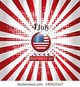 independence design over grunge background vector illustration