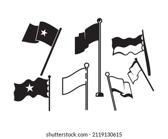 independence flags icon. various of banner signs vector editable.