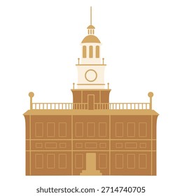 Independence hall building symbolizing american history, freedom, and independence day celebration