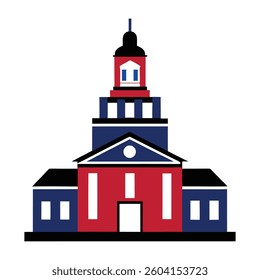 independence hall vector illustration design