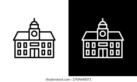 Independence Hall White Icon Set Design