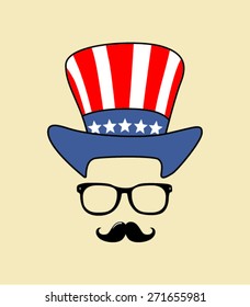  Independence hats. Vector illustration.