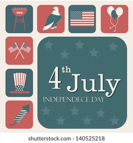 independence icons over white background vector illustration