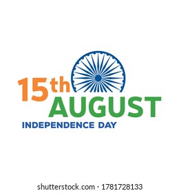 Tarjeta de independencia de India. 15 de agosto - Vector