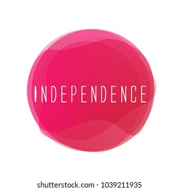 independence, label or sign red circle