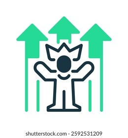 Independence line icon. Universal creative premium symbol. Vector sign icon logo template. Vector illustration