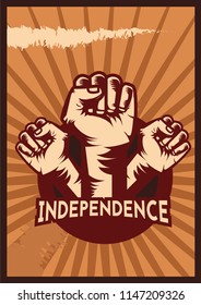 independence poster, retro