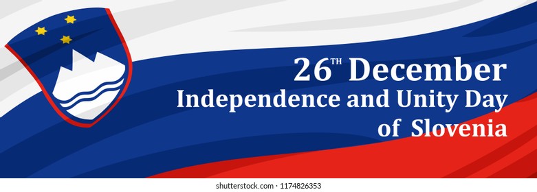 Independence and unity day of Slovenia vector illustration. Suitable for greeting card, poster and banner.