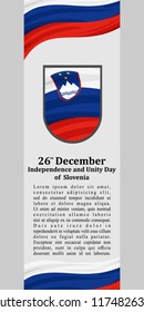 Independence and unity day of Slovenia vector illustration. Suitable for greeting card, poster and banner.