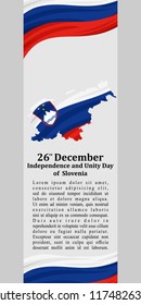 Independence and unity day of Slovenia vector illustration. Suitable for greeting card, poster and banner.