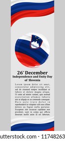 Independence and unity day of Slovenia vector illustration. Suitable for greeting card, poster and banner.