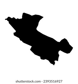 Mapa de la provincia Independencia, división administrativa de la República Dominicana. Ilustración vectorial.