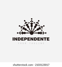 diseño de logotipo de ilustración de patrón abstracto independiente