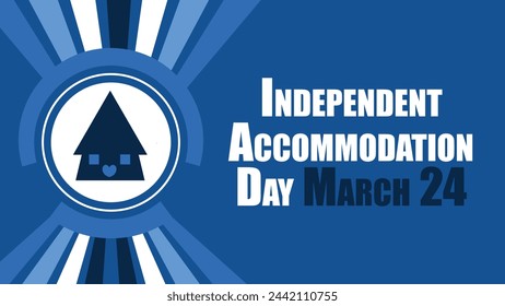 Diseño de banner vectorial de Día de Alojamiento Independiente. Feliz Día del Alojamiento Independiente moderna ilustración de póster gráfico mínimo.