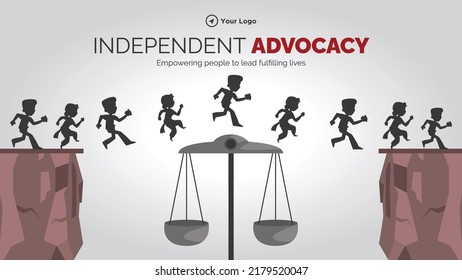 Independent Advocacy Landscape Banner Design Template.