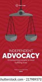 Independent Advocacy Portrait Template Design.   