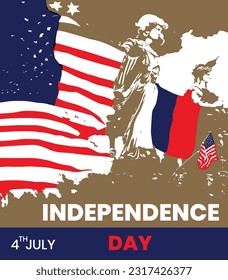 Independent Day Templet Design vectpr