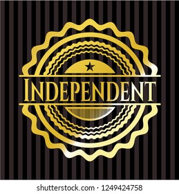 Independent golden badge or emblem