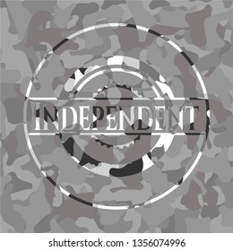 Independent grey camo emblem
